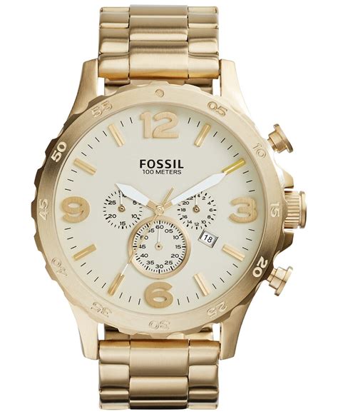 reloj fossil dorado hombre